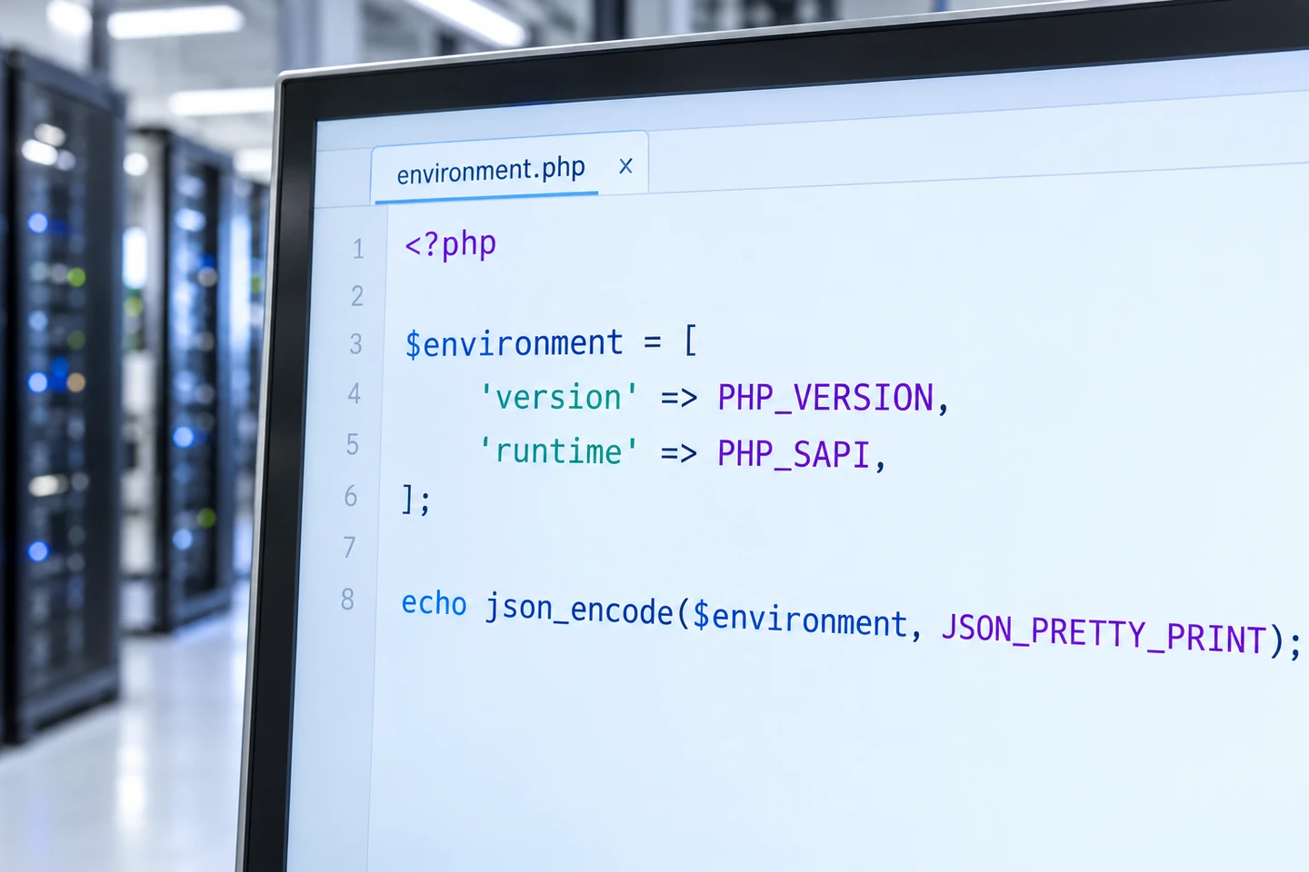 PHP_VERSIONとPHP_SAPIを参照するPHPコードのイメージ